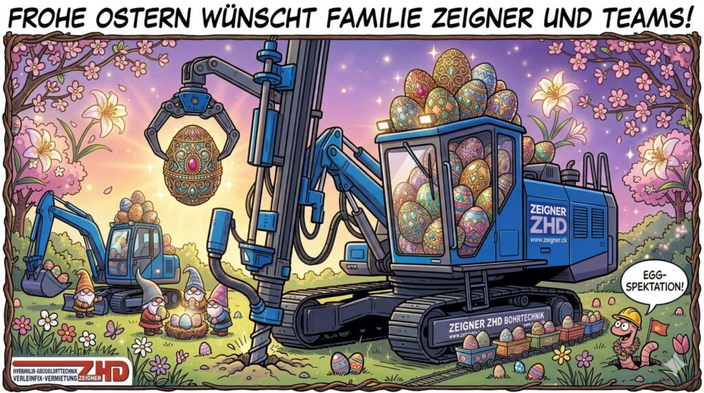 Genießen Sie die Osterfeiertage 2026 – Ihr Team von Zeigner Bohrtechnik wünscht Ihnen eine gute Zeit